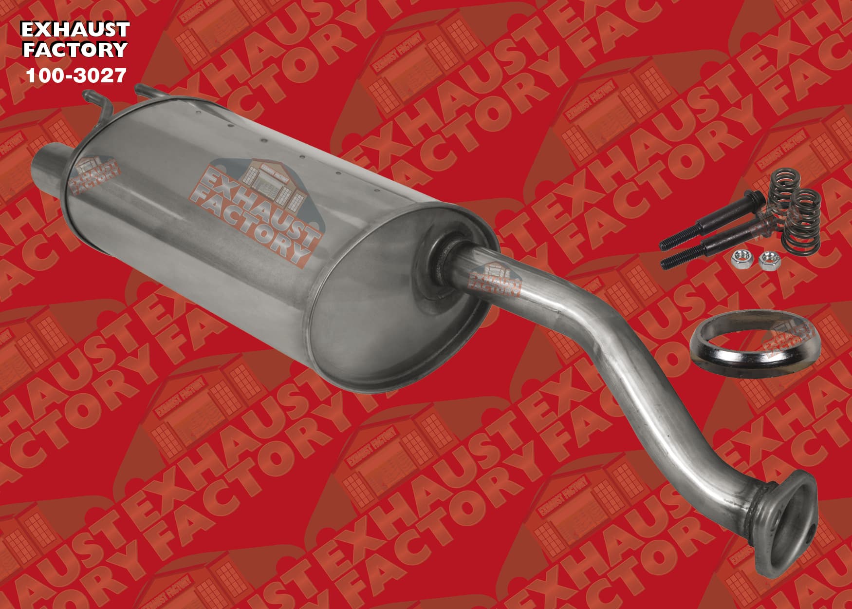 2006-2011 Honda Civic 1.8L Engine, Stainless Steel Muffler Assembly 100-3027-11