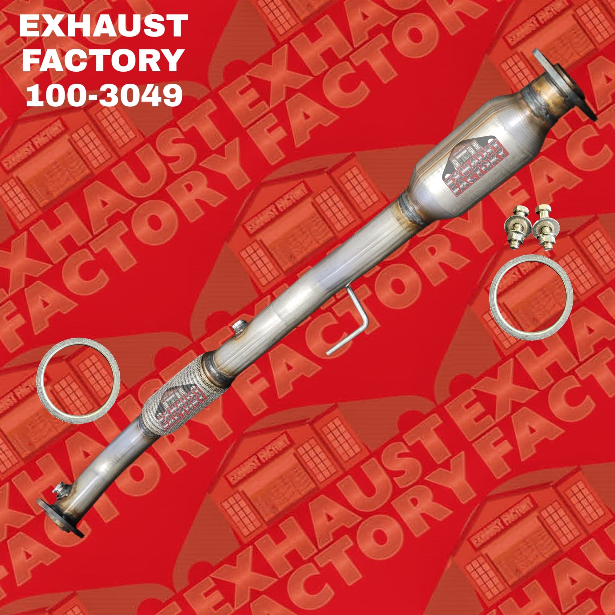 2002-2006 Toyota Camry 2.4L Engine, Stainless Steel Front Flex Pipe Catalytic Converter 100-3049