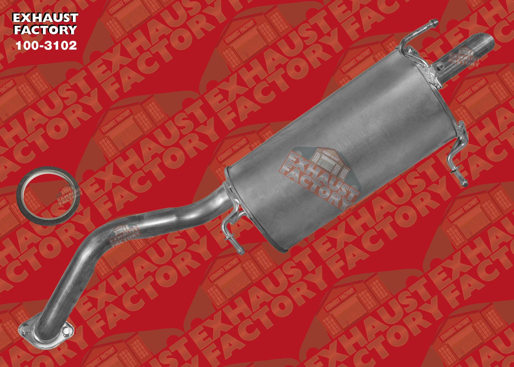 2007-2012 Nissan Sentra 2.0L Engine, Stainless Steel Muffler Assembly 100-3102