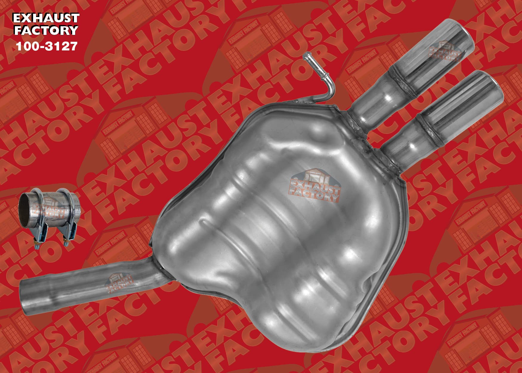 2014-2018 Volkswagen Jetta 1.8L Engine, Stainless Steel Muffler Assembly 100-3127