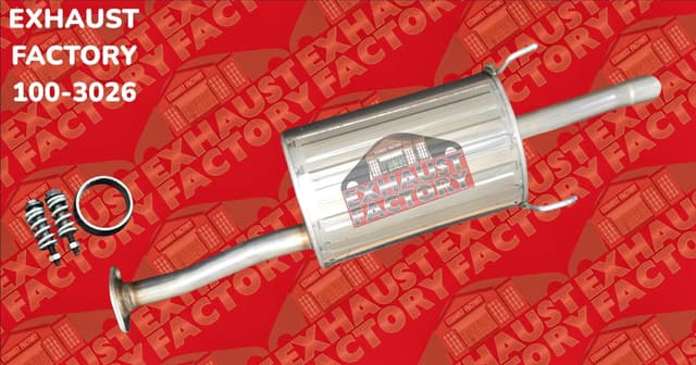 2001-2005 Honda Civic 1.7L Engine, Stainless Steel Muffler Assembly 100-3026-9