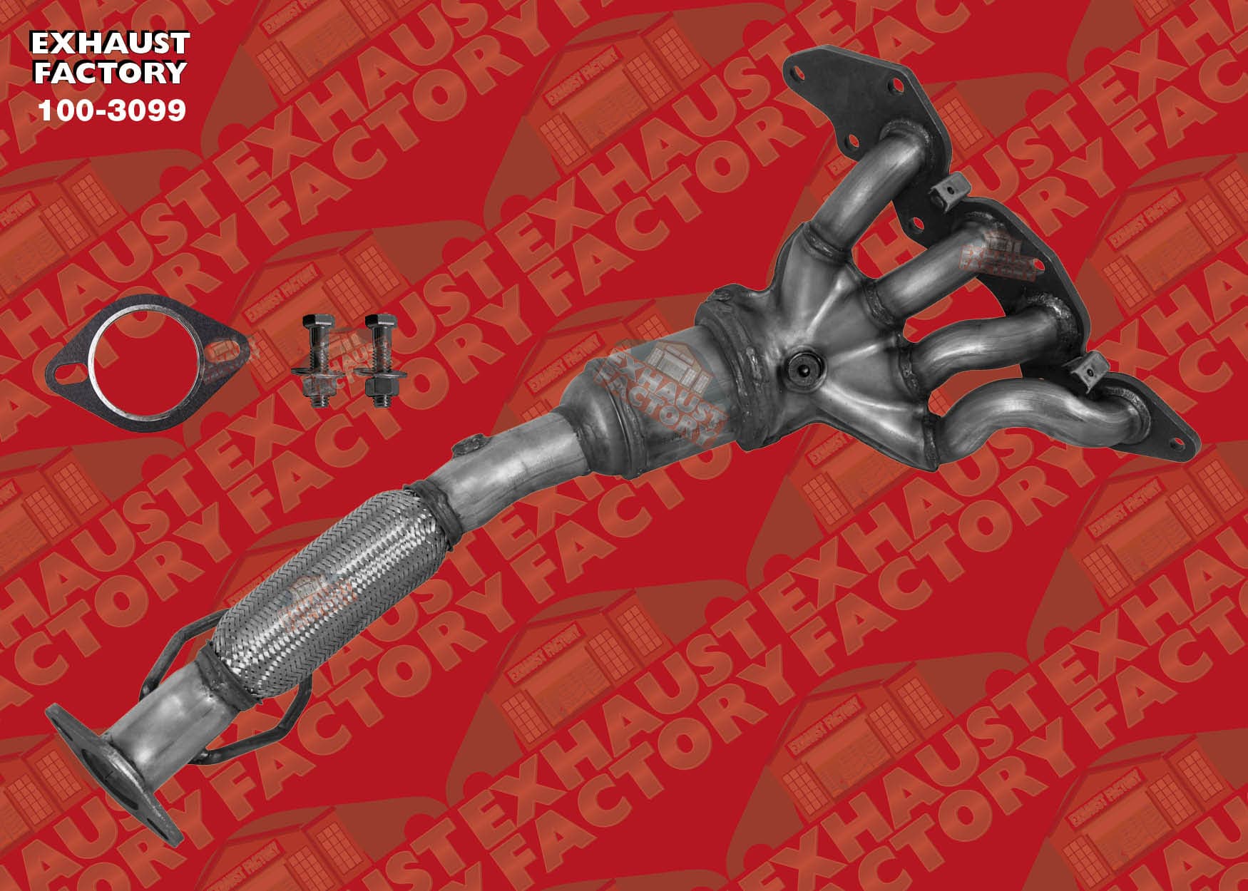 2014-2018 Ford Transit Connect 2.5L Engine, Exhaust Manifold Catalytic Converter 100-3099