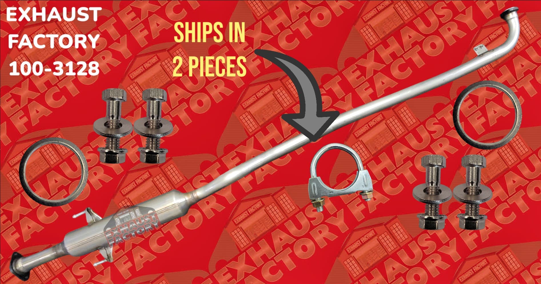 2004-2008 Toyota Solara 3.3L Engine, Stainless Steel Resonator Pipe Assembly 100-3128-149