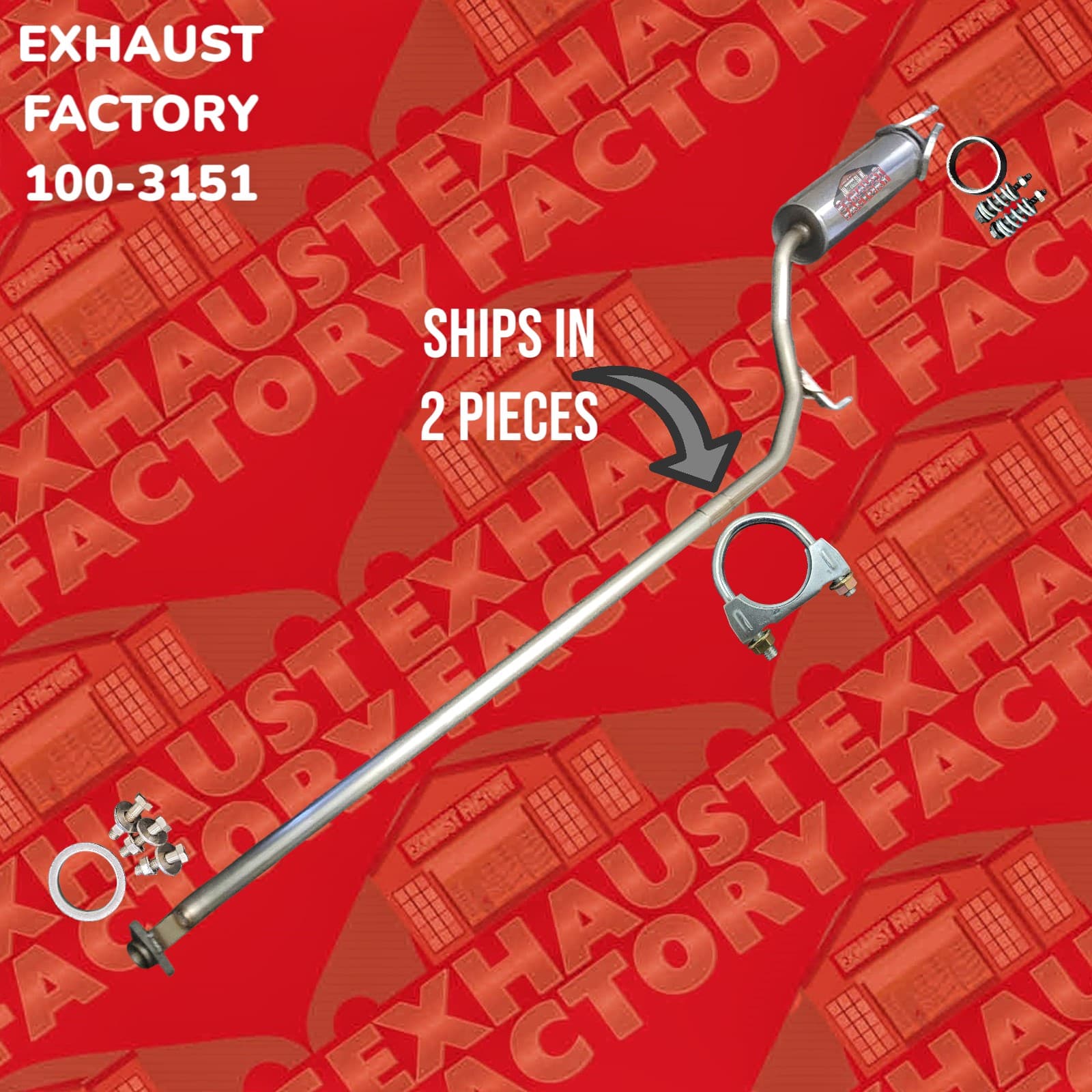 2006-2011 Honda Civic 1.8L (4 Door Only) Engine, Stainless Steel Resonator PipeAssembly/Mid Pipe Assembly 100-3151