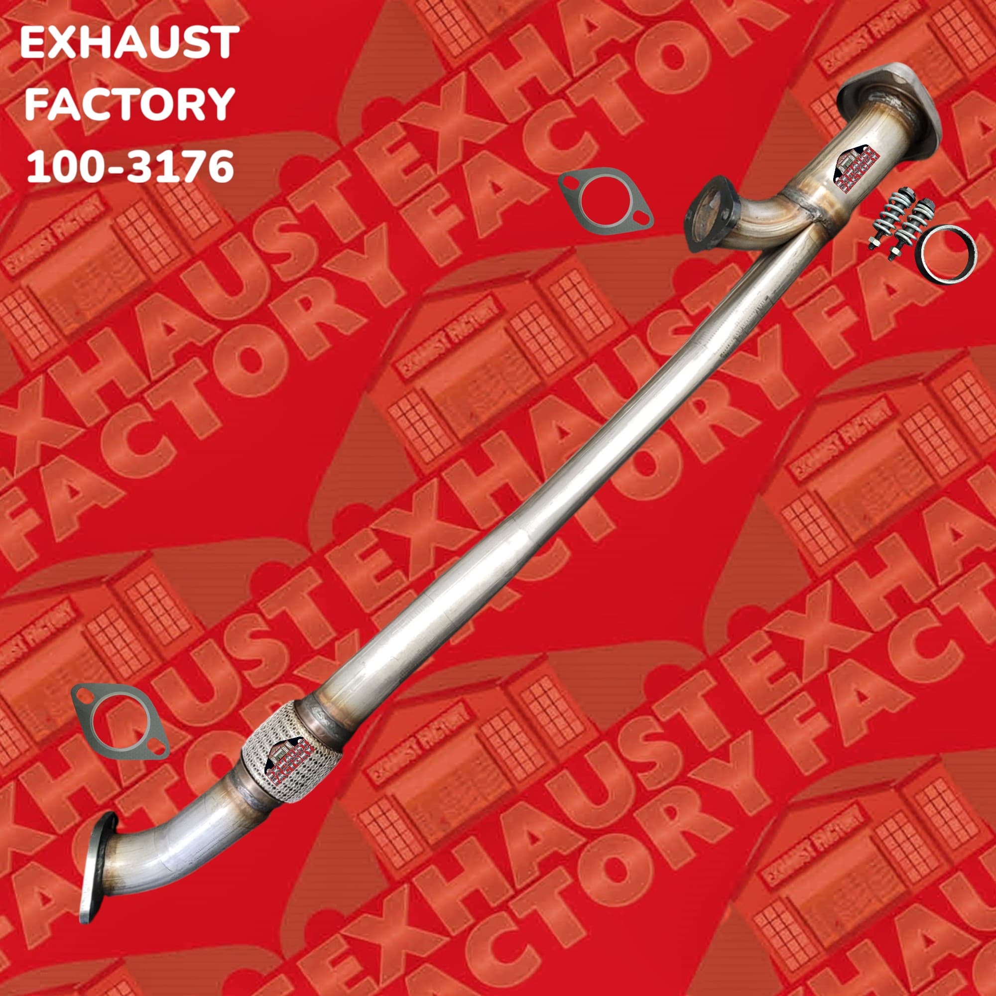 2007-2019 Mitsubishi Outlander 3.0L Engine, Stainless Steel Front Exhaust Flex Pipe 100-3176