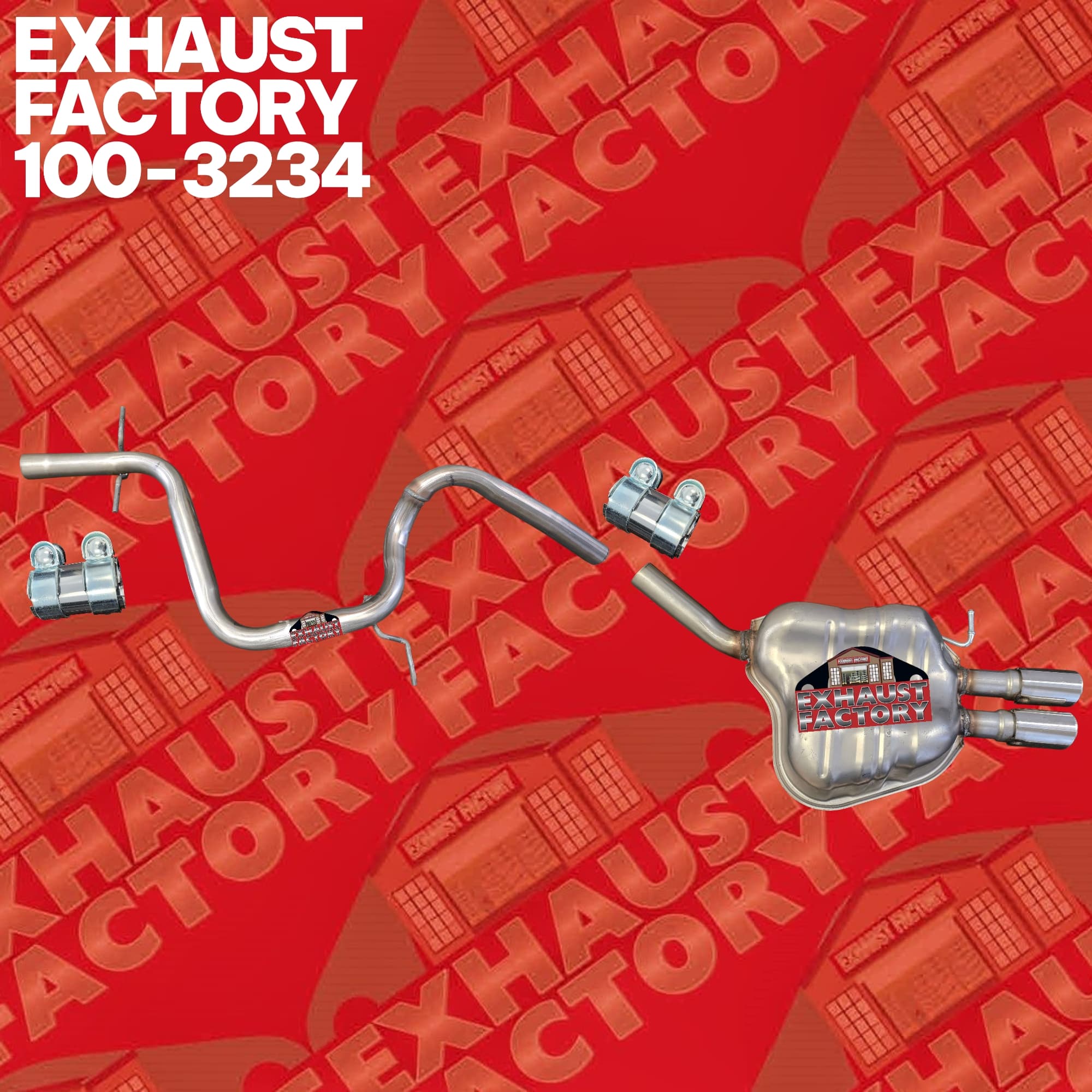 2011-2014 Volkswagen Jetta  2.0L (Diesel) Engine, Stainless Steel Rear Muffler Assembly 100-3234