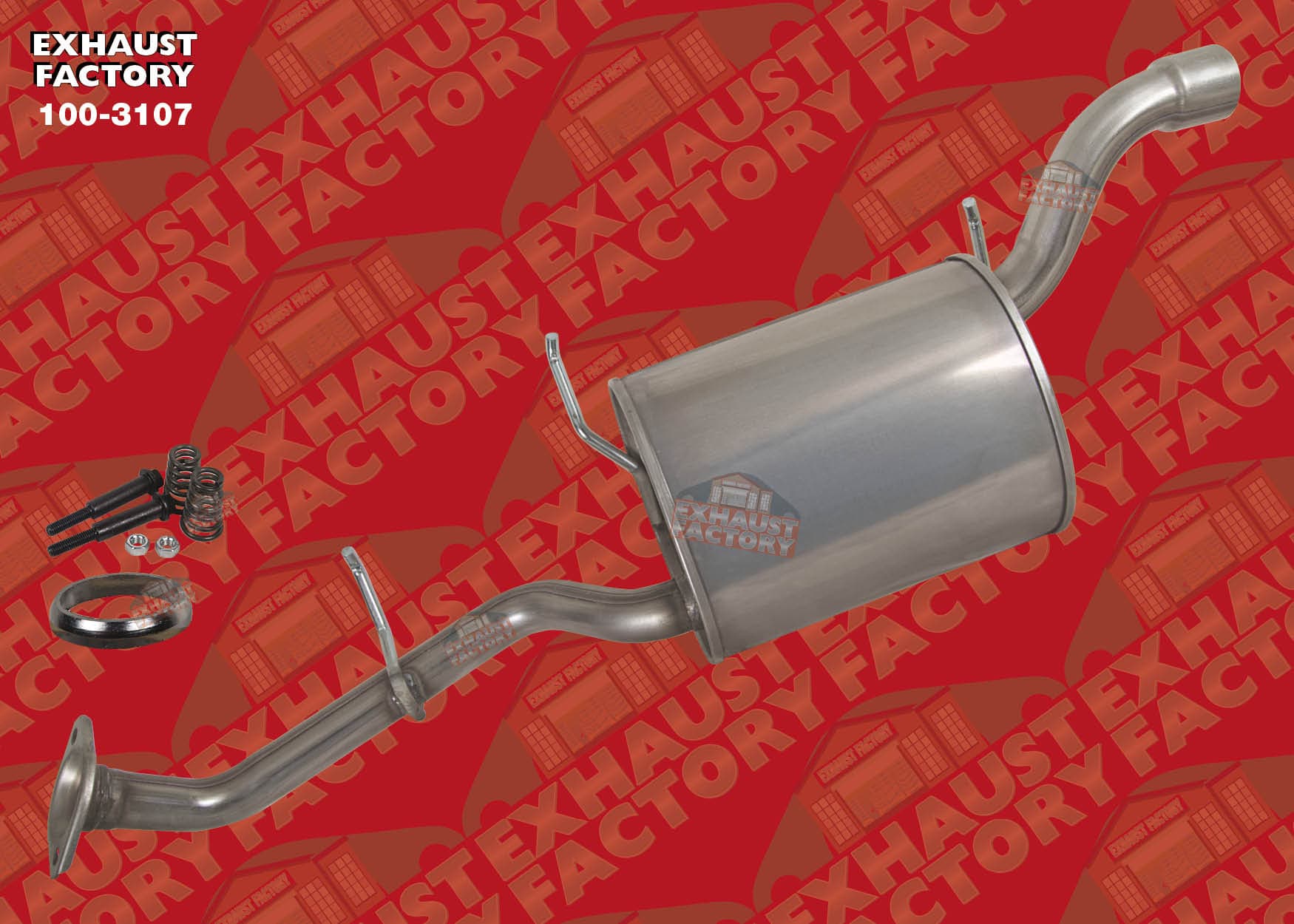 2012-2015 Mazda 5 2.5L Engine, Stainless Steel Muffler Assembly 100-3107