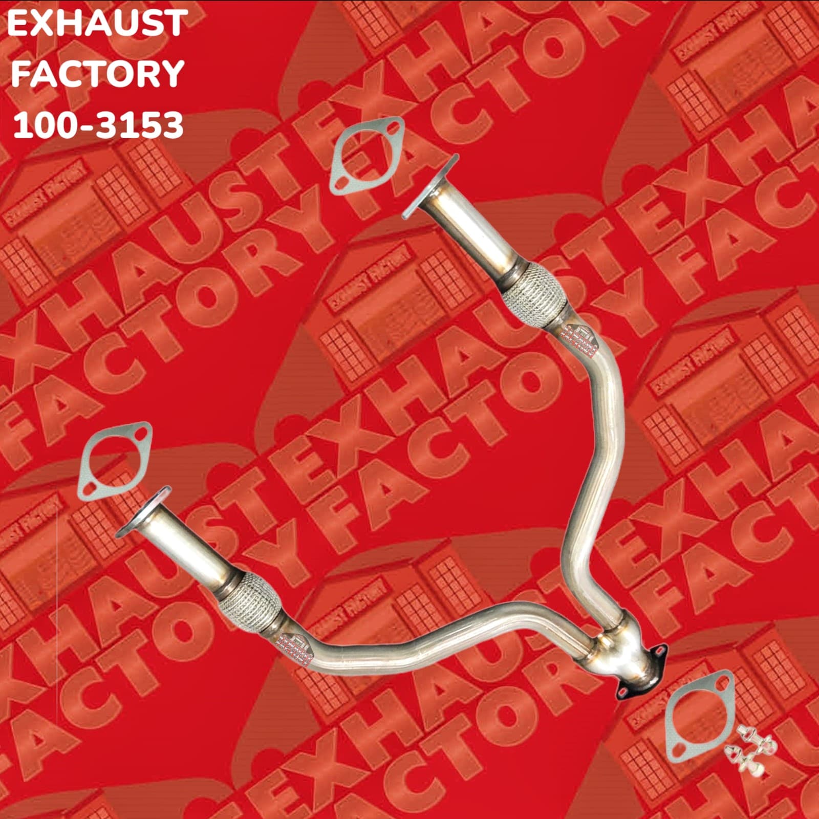 2014-2015 Infiniti Q60 3.7L Engine, Stainless Steel Front Exhaust Flex Y Pipe 100-3153-181