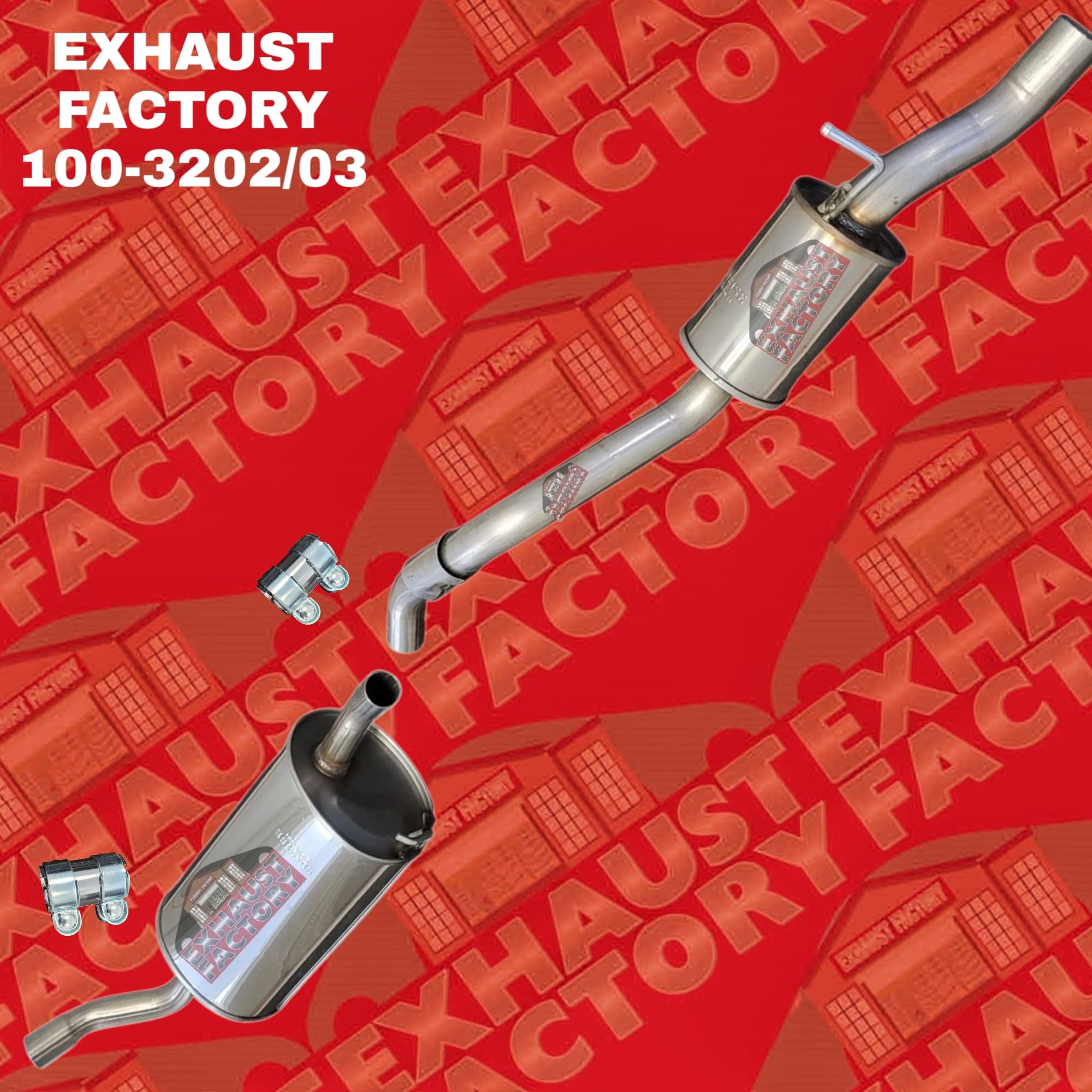 2010-2013 Ford Transit Connect 2.0L Engine, Stainless Steel Muffler/Resonator/Tail Pipe 100-3202/03