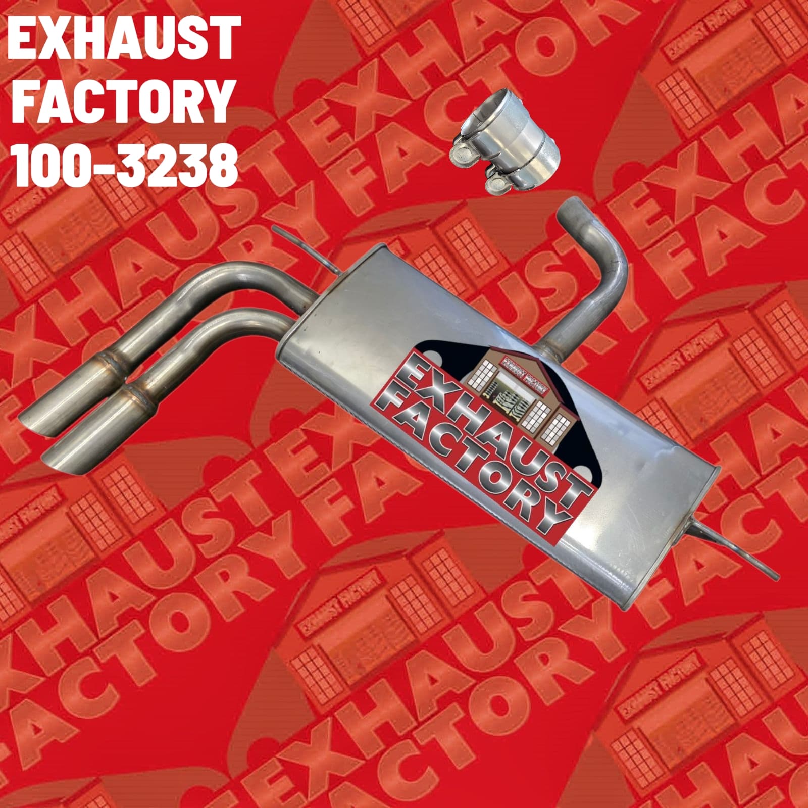 2015-2016 Audi  A3 (Premium Model) 1.8L Engine, Stainless Steel Rear Muffler Assembly 100-3238