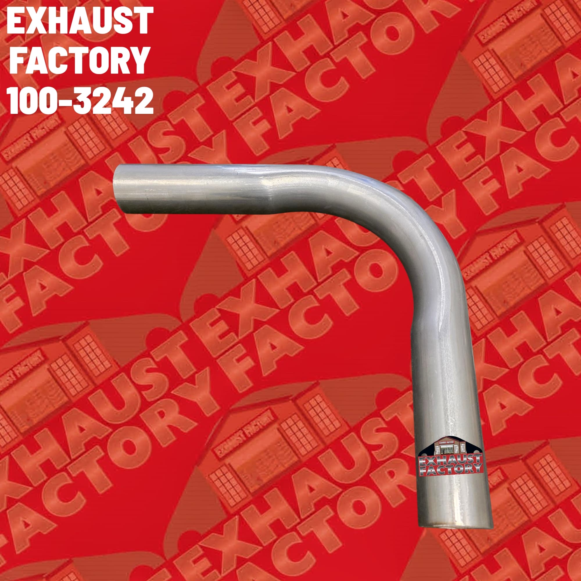 90 Degree Bend Performance Exhaust Pipe 2 Inch (2") 409 Stainless Steel 100-3242